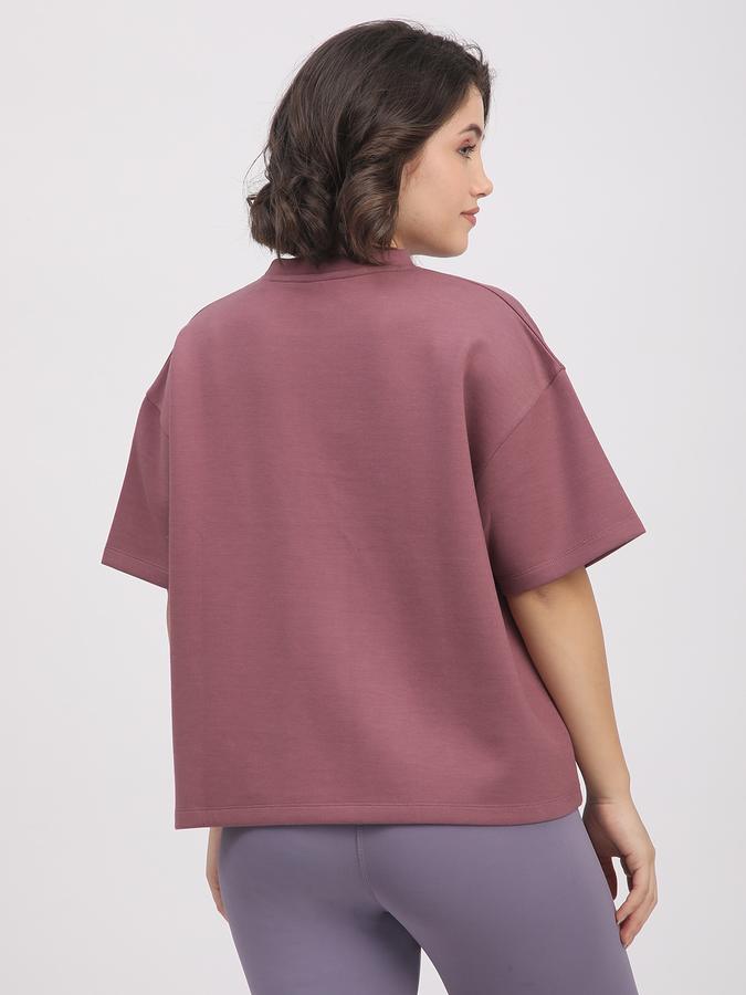 Women Viscose Blend Relaxed Fit Crew Neck Graphic Top