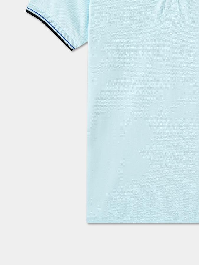 Boys Regular Fit Short Sleeve Polo Collar T-Shirt