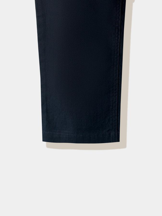 Boys Cotton Regular Fit Drawstring Waist Clean Hem Trousers