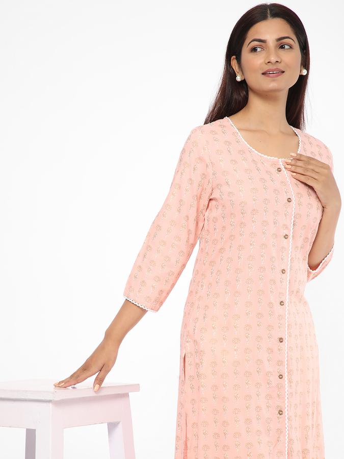 R&B Women Peach Kurta image number 0