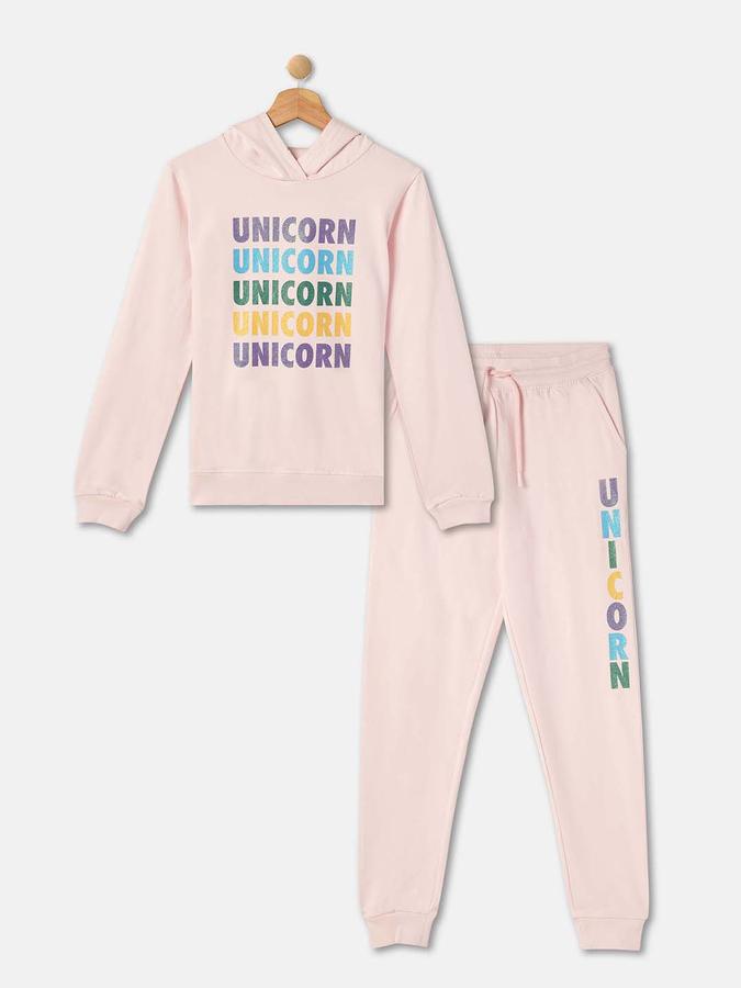 R&B Girls' Pink Printed Co-ord Set