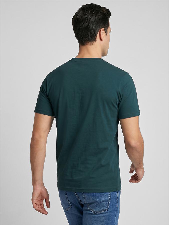 R&B Teal Typography Men Round Neck Regular Fit Short Sleeves T-Shirt 