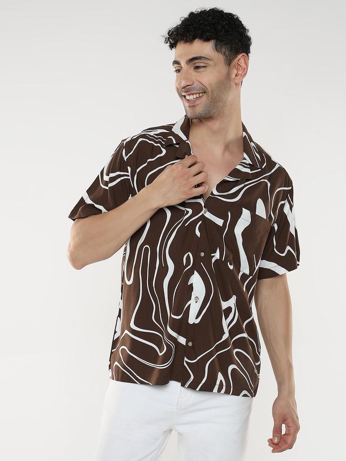 Men Self Design Casual Shirt