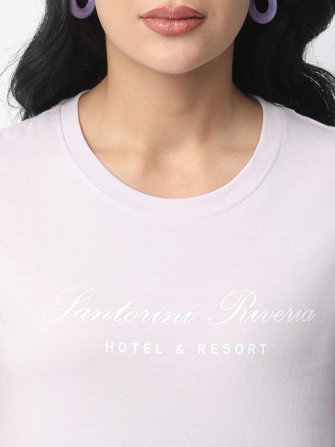 Women Cotton Relaxed Fit Round Neck Graphic T-shirt