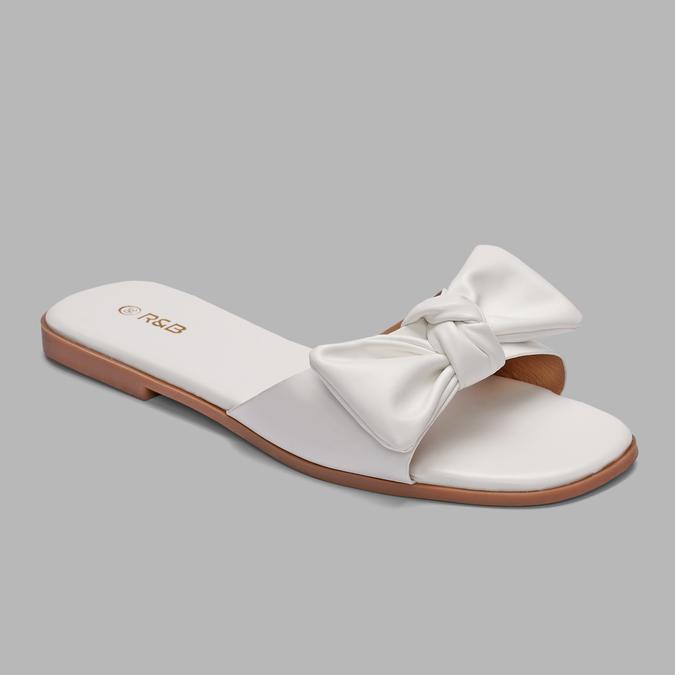 R&B Women's White Flats image number 2
