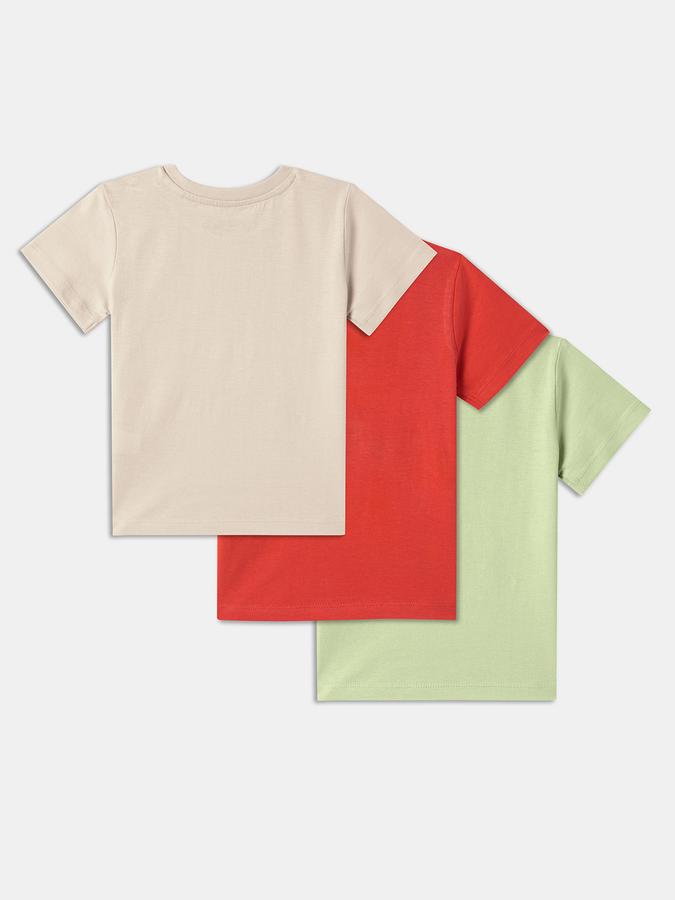 Pack of 3 Boy Graphic Print Round-Neck T-Shirts image number 1