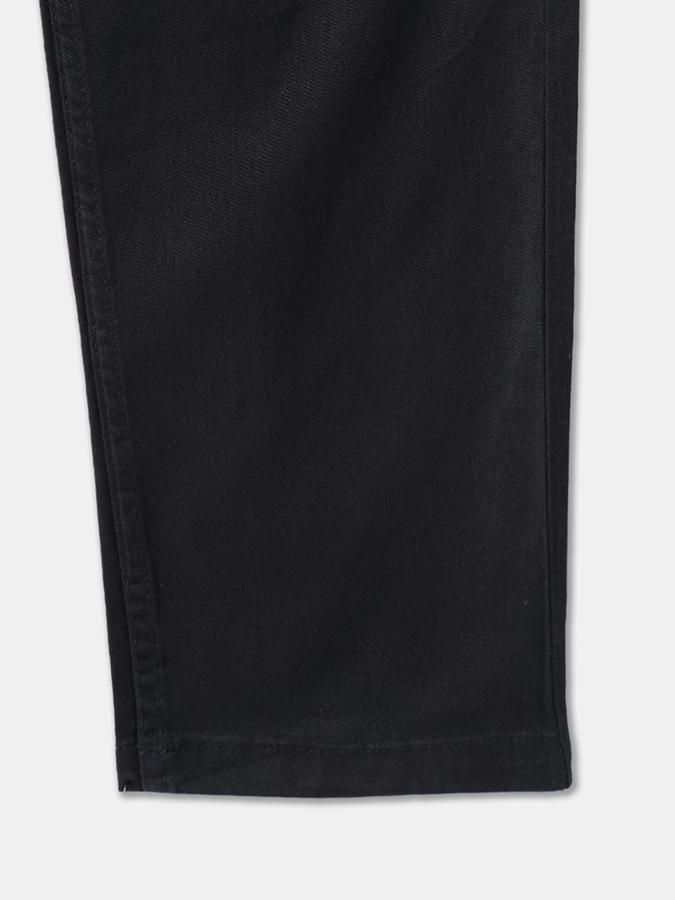 Boys Twill Regular Fit Drawstring Waist Clean Hem Trousers