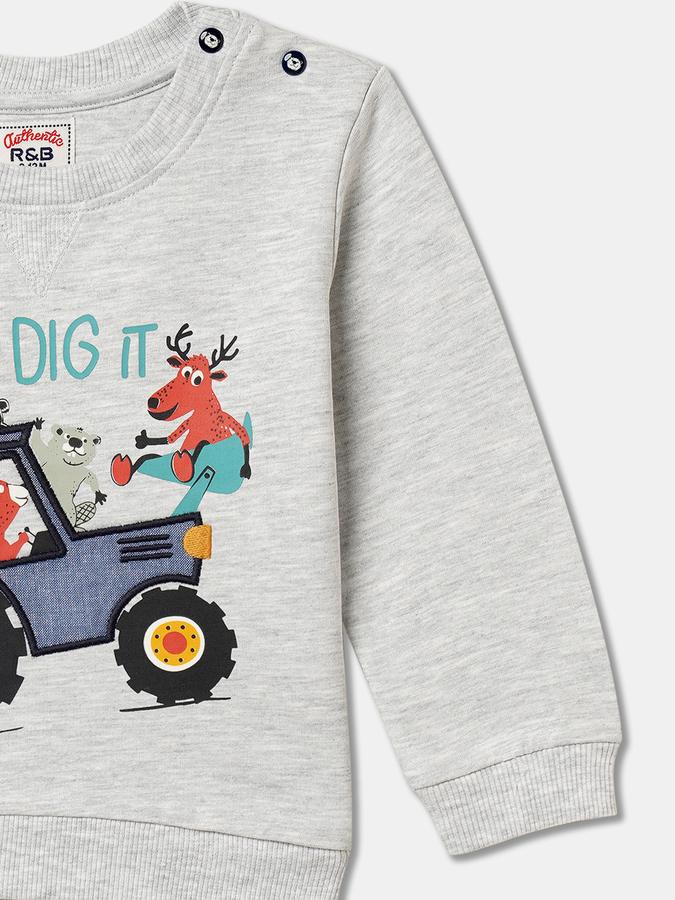 Boys Relaxed Fit Full Sleeve Crew Neck SweaT-Shirt