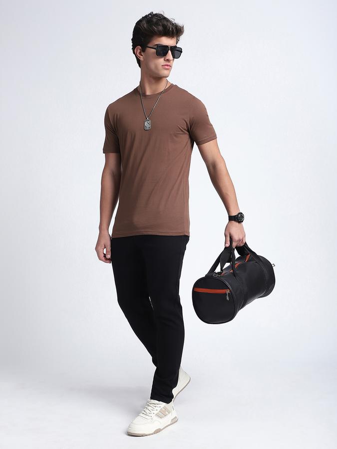 Men Cotton Blend Carrot Fit Flat Front Five Pocket Pants