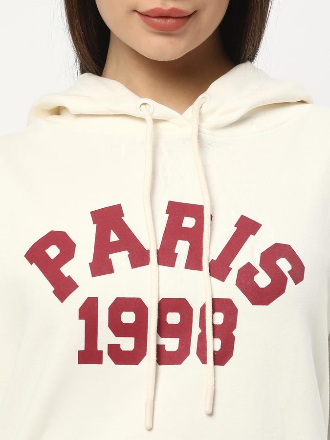 Women Cotton Regular Hooded Graphic Sweatshirt