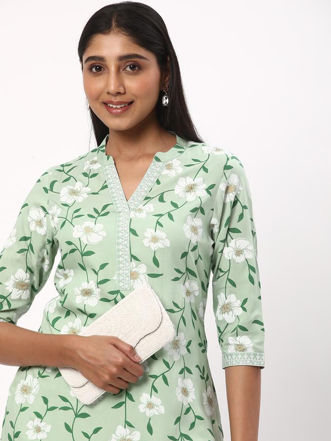 Women Floral Print Straight Kurta image number 0