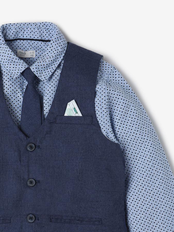 Boys Regular Fit Full Sleeve Spread Collar Shirt