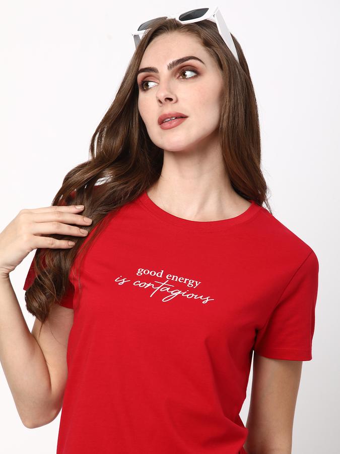 Women Graphic Print Round Neck T-Shirt image number 0