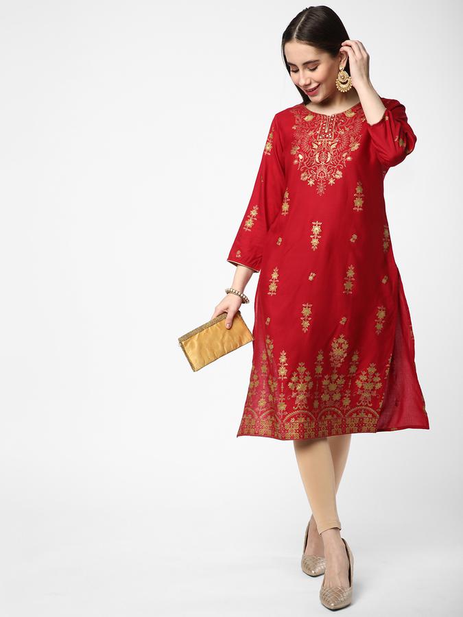 R&B Women Rust Kurtas image number 1
