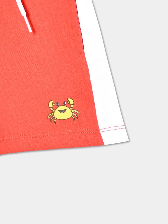 Boys Cotton Relaxed Fit Drawstring Waist Clean Hem Shorts