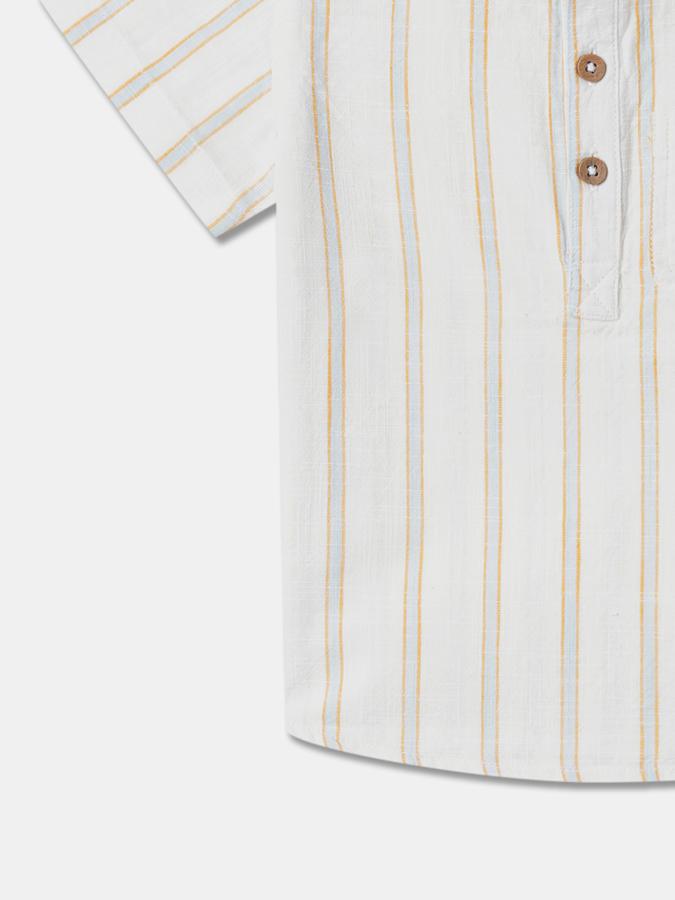 Boys Striped Relaxed Fit Shirt image number 3