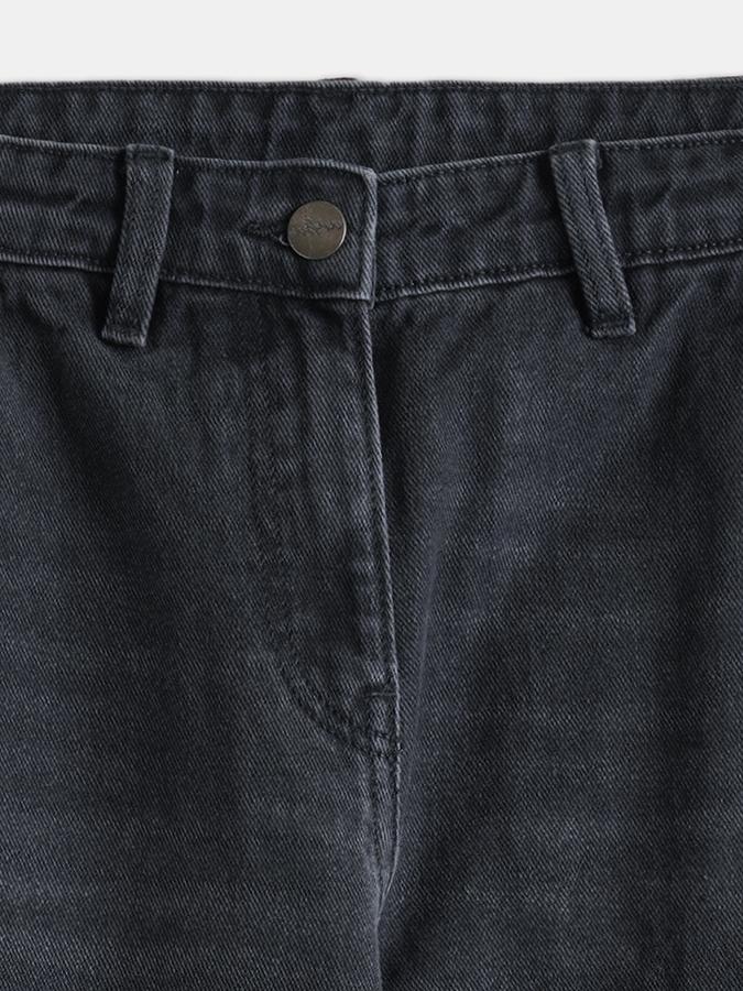 Boys Denim Straight Fit Button Waist Clean Look Jeans