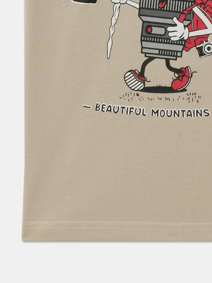 Boys Graphic Print Pure Cotton Regular T Shirt data-index=