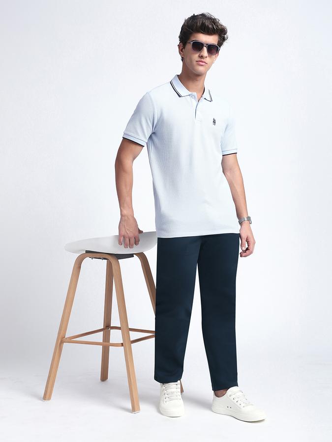Men Cotton Straight Fit Flat Front Chino Pants