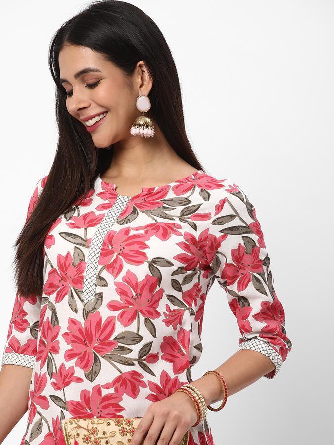 Women Floral Print Straight Kurta image number 0