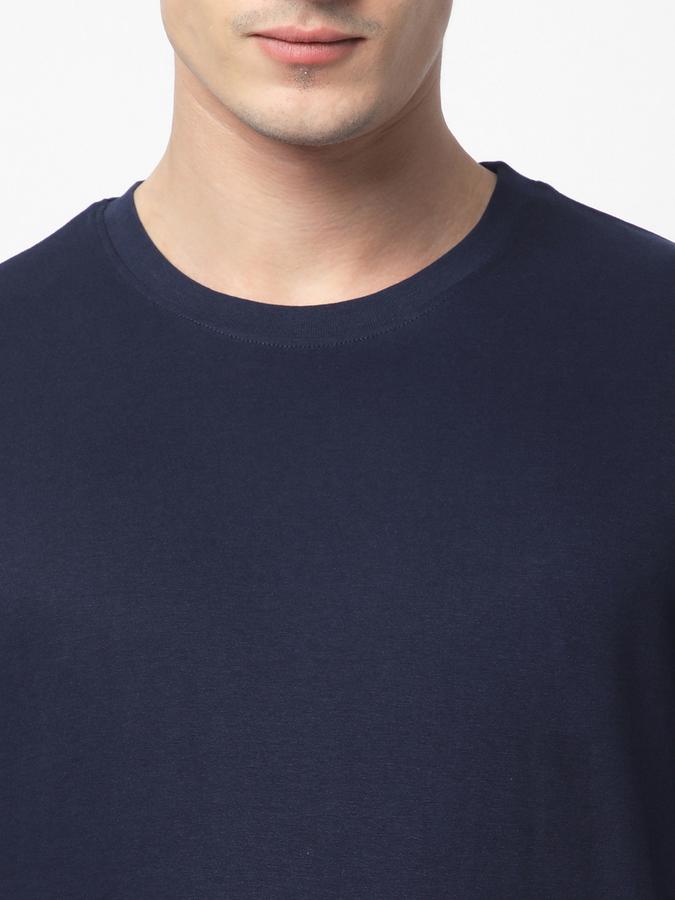 R&B MEN'S Solid T-Shirt with Crew Neck and Short Sleeves image number 3