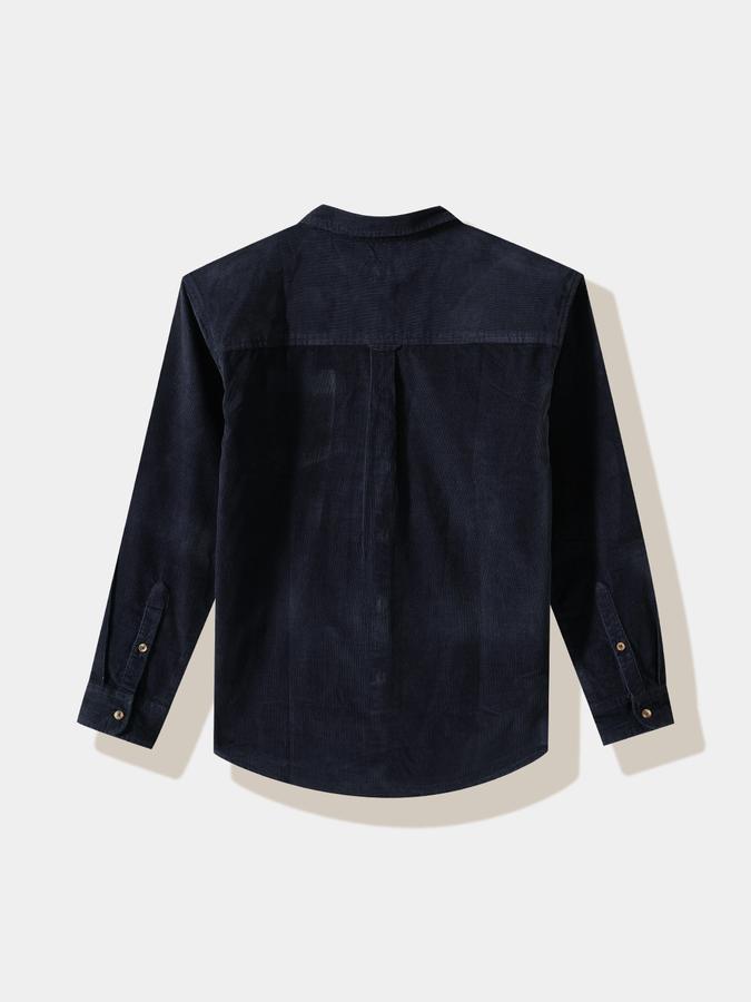 Boys Cotton Regular Fit Long Sleeve Solid Shirt