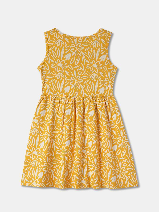 Girls Floral Print Fit & Flare Dress image number 1
