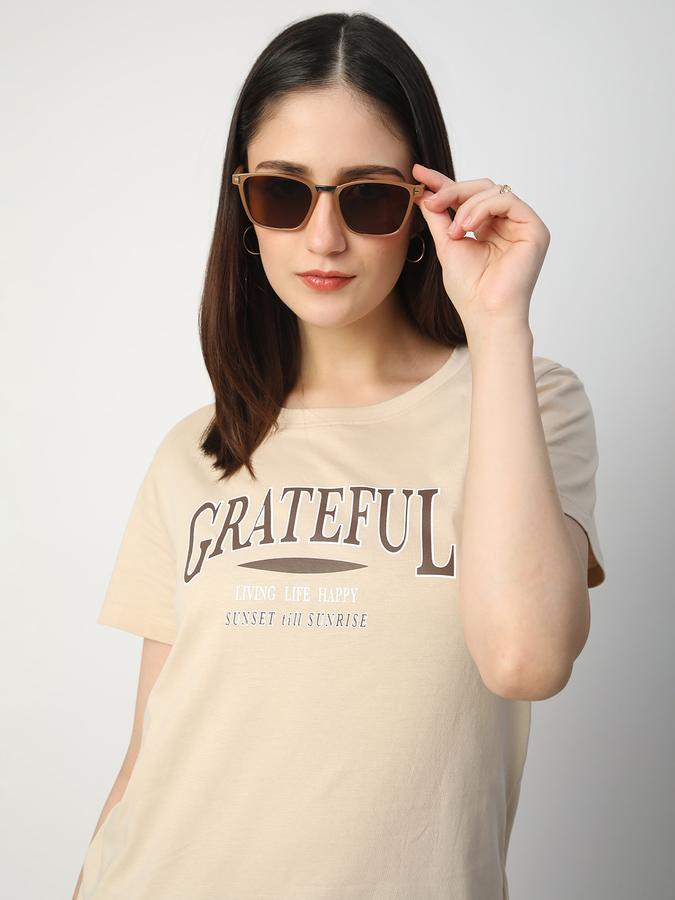 Graphic Print Women Round Neck T-Shirt image number 0