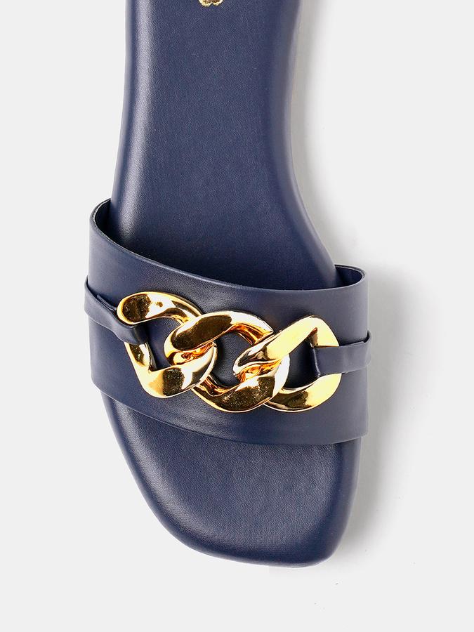 R&B Women Embellished Flat Sandals image number 4