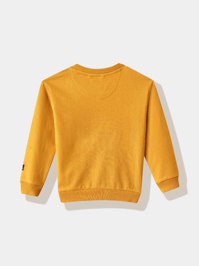 Boys Cotton Blend Relaxed Fit Crew Neck Graphic Sweatshirt