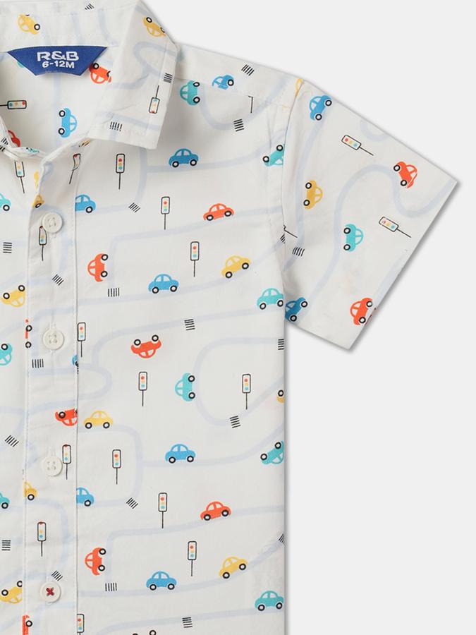 Boys Printed Relaxed Fit Shirt image number 2