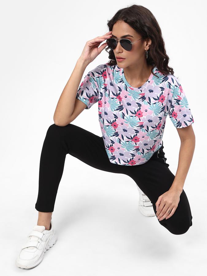 R&B Women's Printed Crop Tee image number 1
