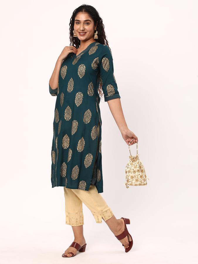 R&B Women Blue Kurtas image number 1