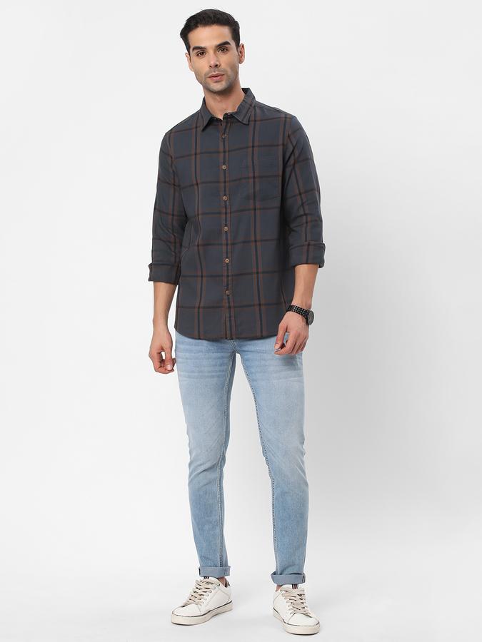 R&B Men Blue Casual Shirts image number 1