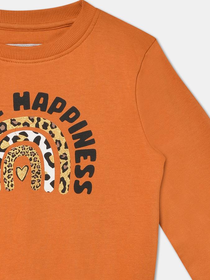 Girls Graphic Regular Fit Full Sleeve Crew Neck SweaT-Shirt