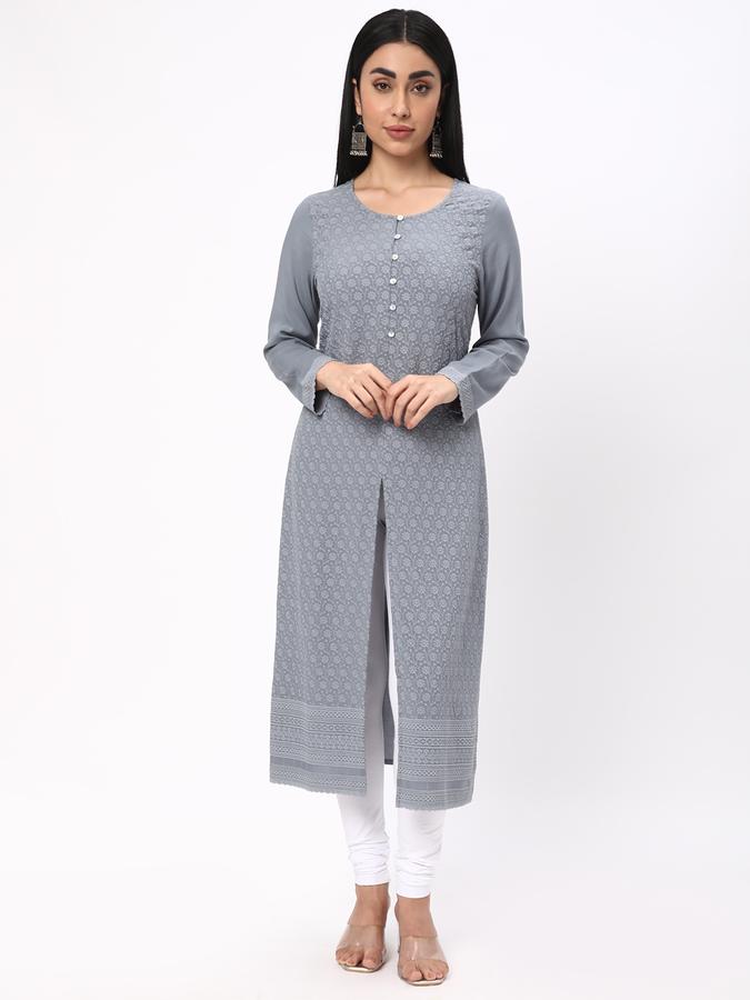 R&B Women Grey Kurtas image number 3