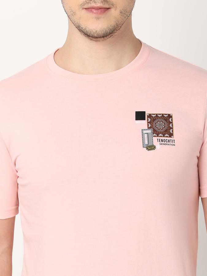 Men Regular Fit Round-Neck T-Shirt image number 3