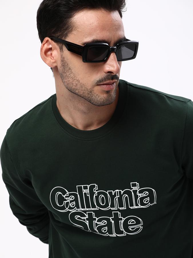 R&B Men Green Sweatshirts & Hoodies