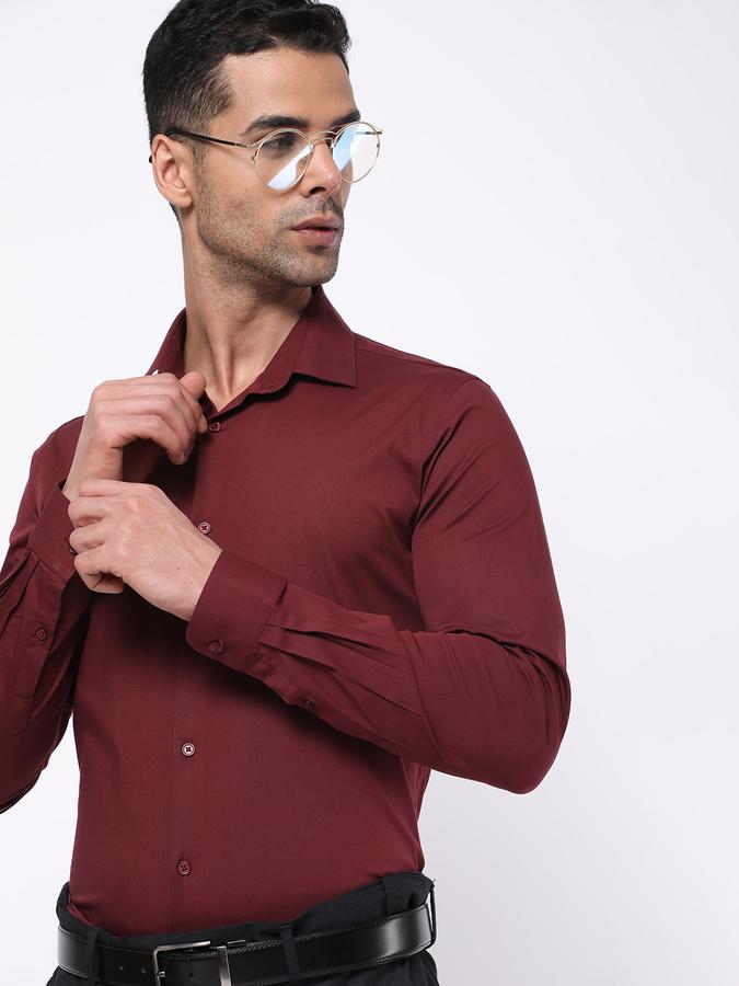 R&B Men Burgundy Shirts