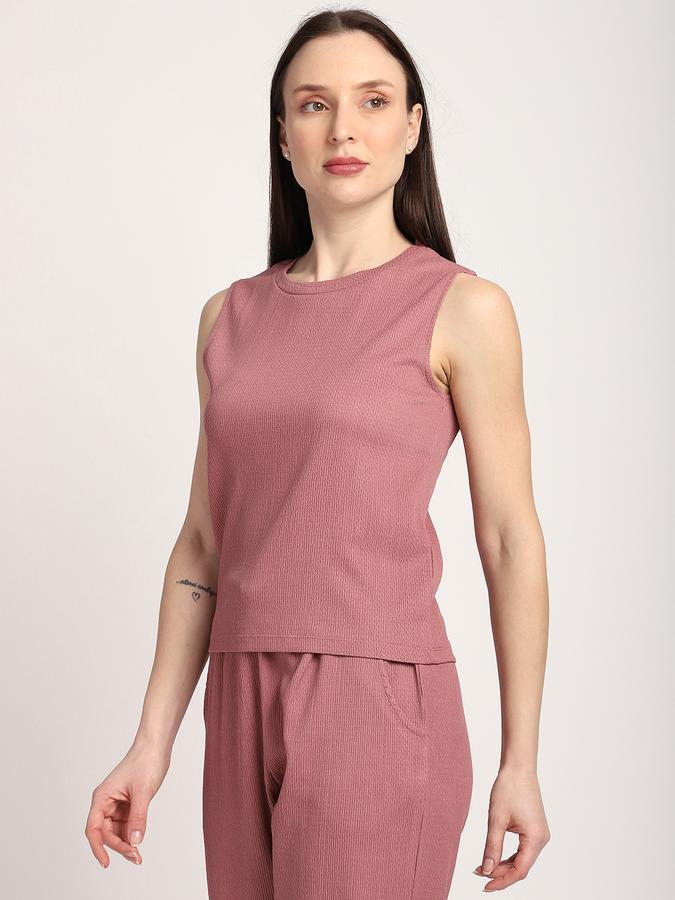 R&B Women Pink Textured Co-ord Set