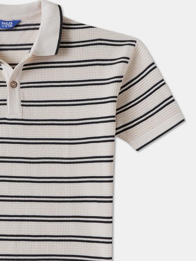 Boys Regular Fit Short Sleeve Polo Collar T-Shirt