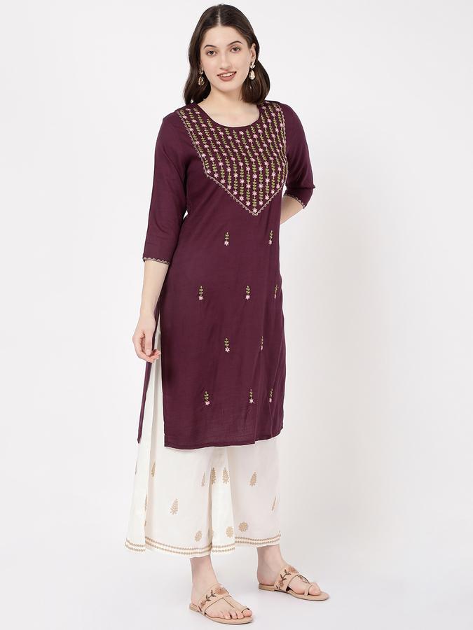 Women Printed Straight Kurta image number 2