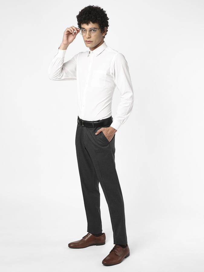 R&B Men Black Formal Trousers image number 1