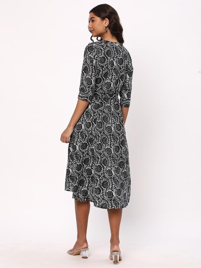 R&B Women's Printed Cotton Dress 3Q Sleeve image number 2