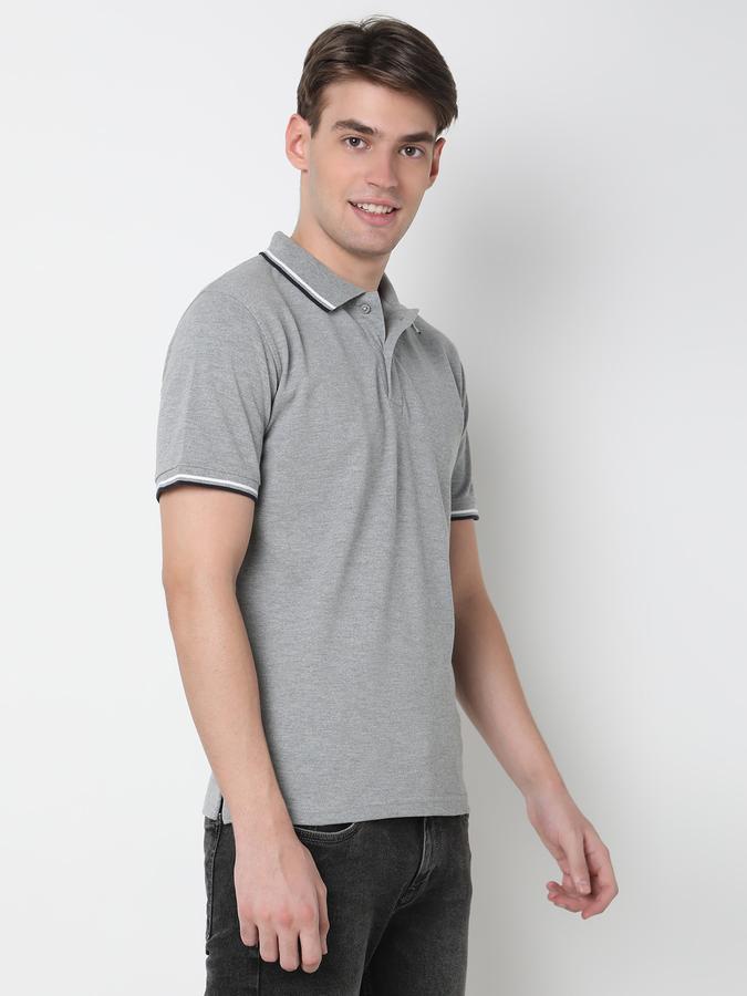 Men Regular Fit Polo T-Shirt with Short Sleeves image number 2