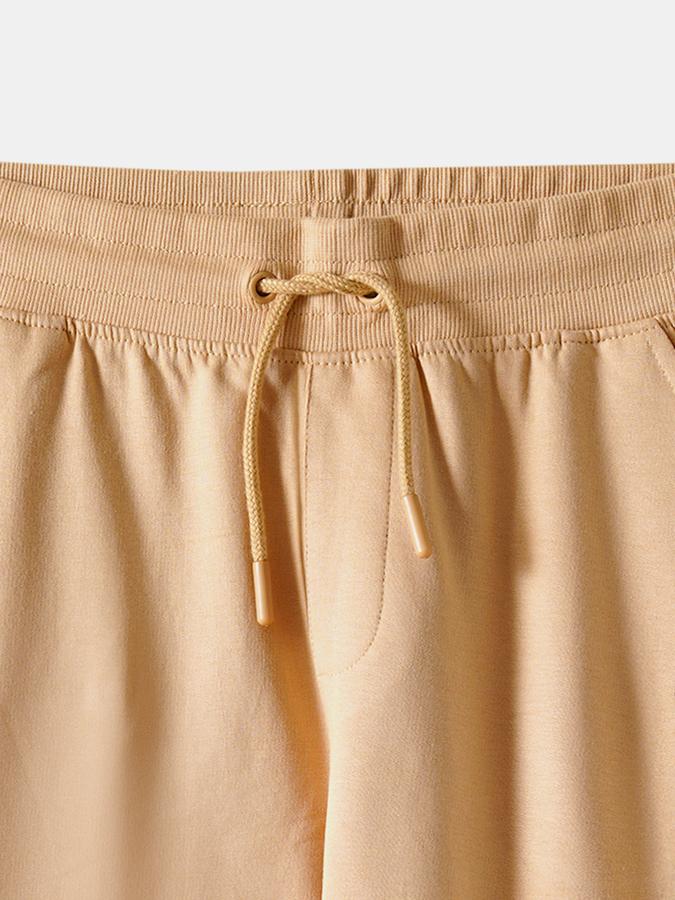 Boys Cotton Regular Fit Drawstring Waist Cuffed Hem Joggers