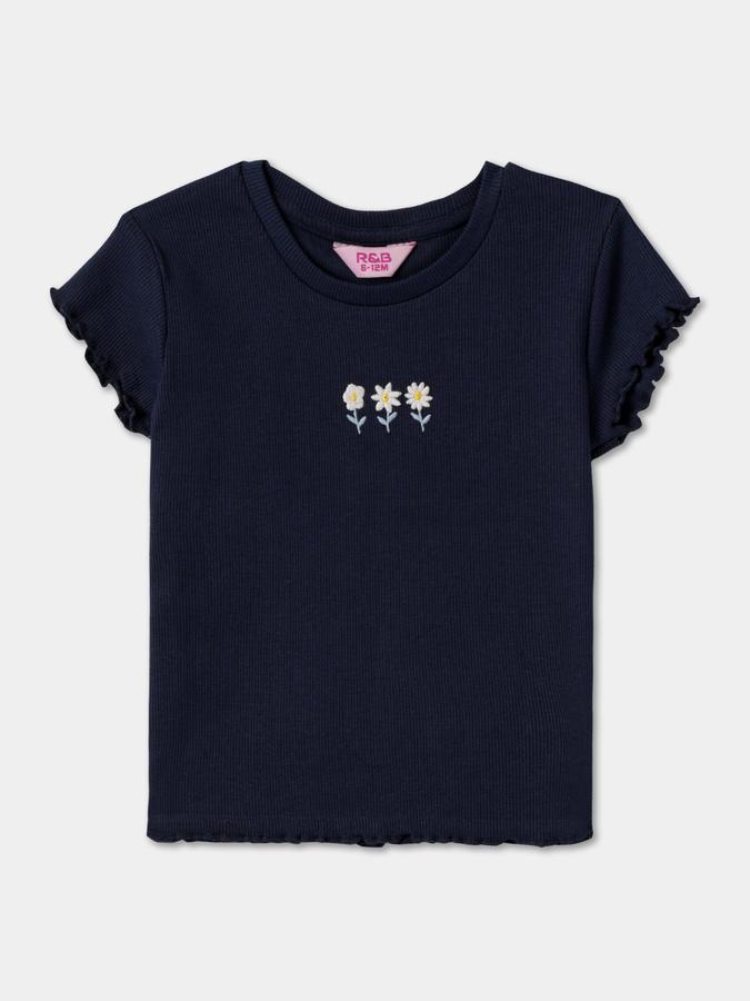 Baby Girls Printed Pure Cotton Regular T Shirt image number 3