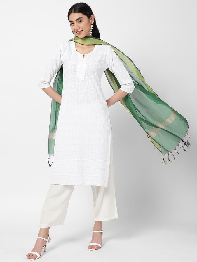R&B Women's Green Dupatta