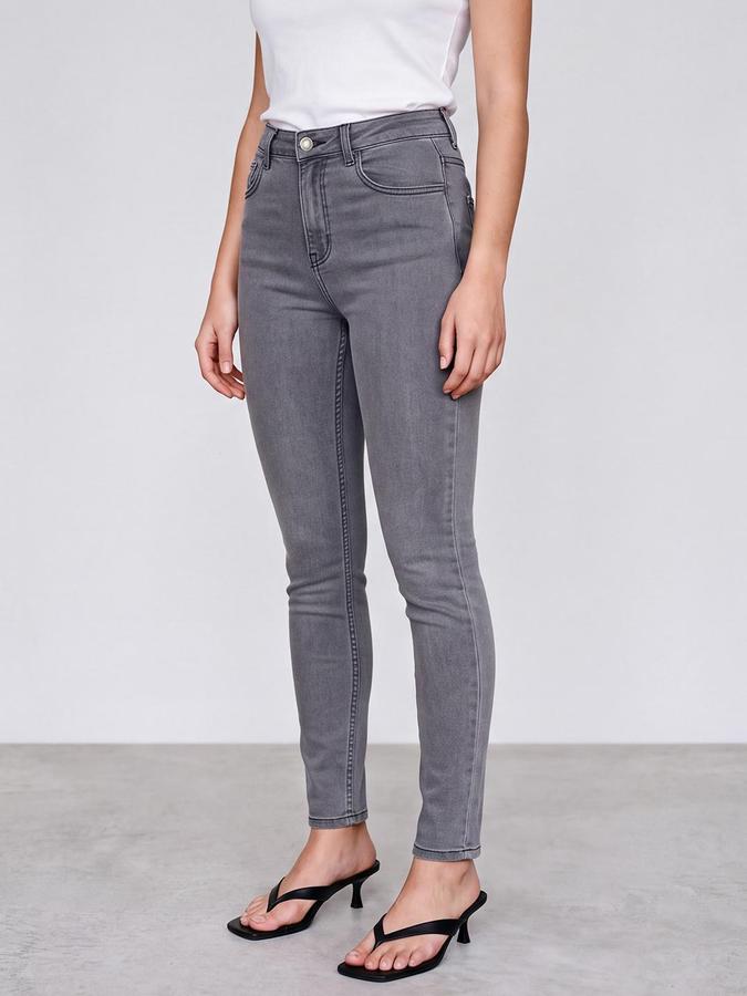 R&B Women Dark Grey High-Rise Denim Jeans