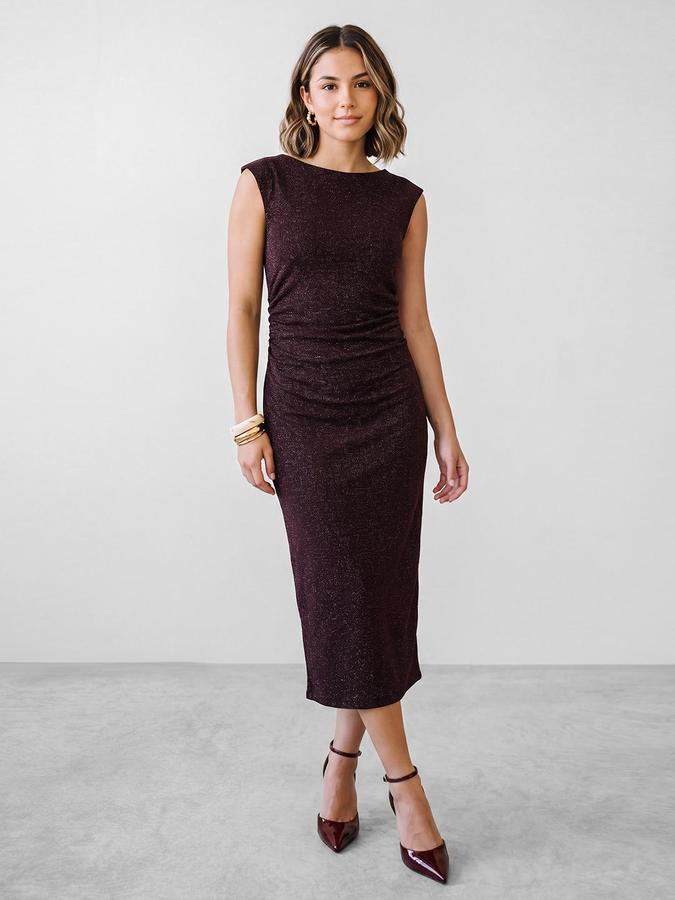 R&B Women Wine Midnight Muse Embellished Bodycon Dress